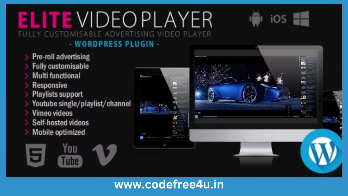 Elite Video Player v6.8.4.2 WordPress
