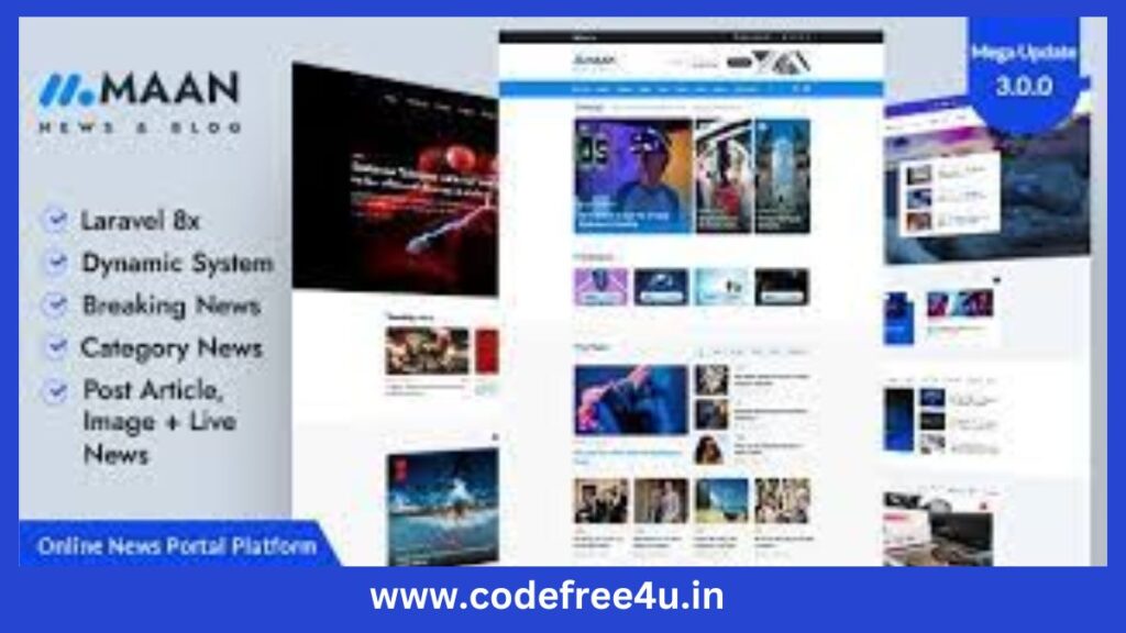 Maan News- Laravel Magazine Blog & News PHP Script
