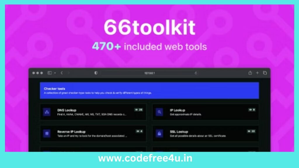 66toolkit - Ultimate Web Tools System (SAAS)