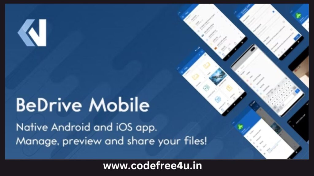 BeDrive Mobile - Native Flutter Android and iOS app for File Storage PHP Script