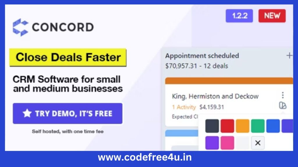 Concord - Deals Management CRM