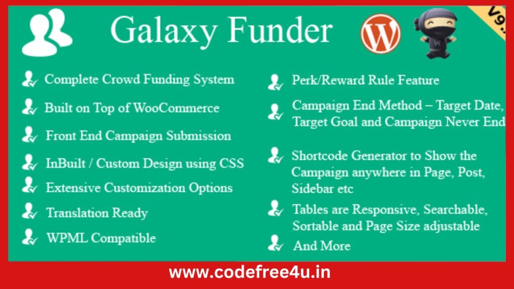 Galaxy Funder - WooCommerce Crowdfunding System, Marketing
