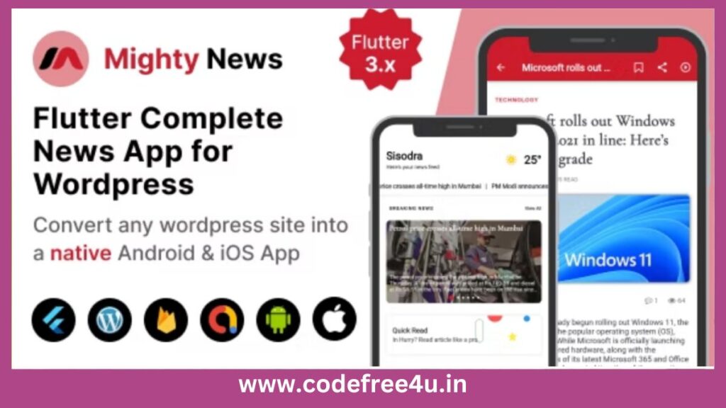 MightyNews - Flutter News App with Wordpress backend