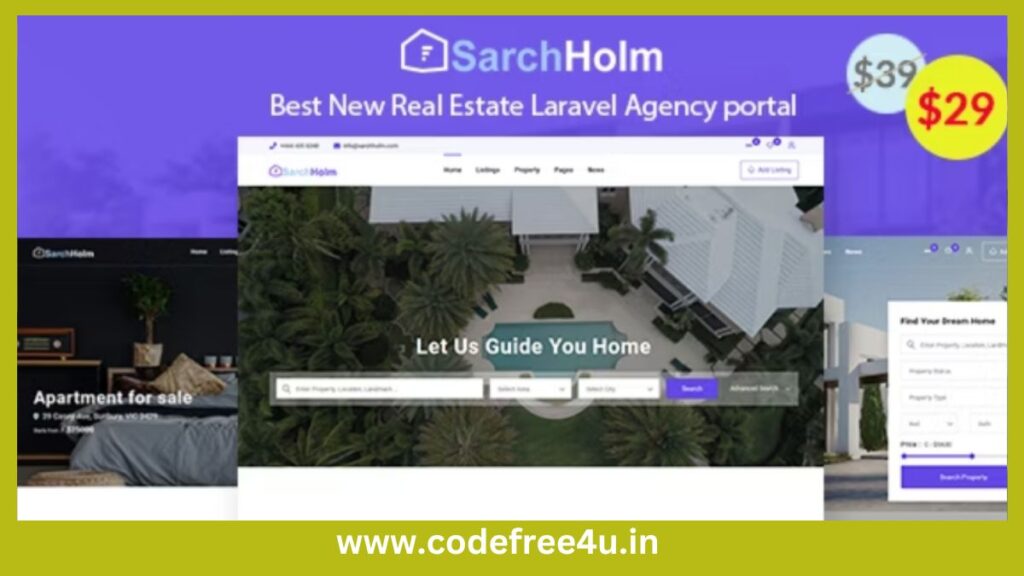 Sarchholm real estate laravel multilingual agency portal