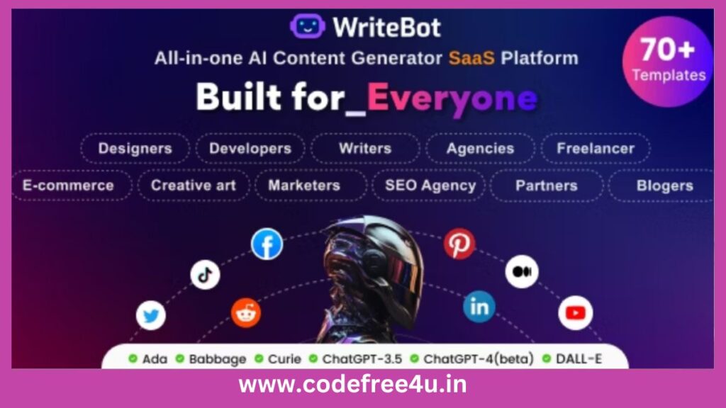 WriteBot - AI Content Generator SaaS Platform
