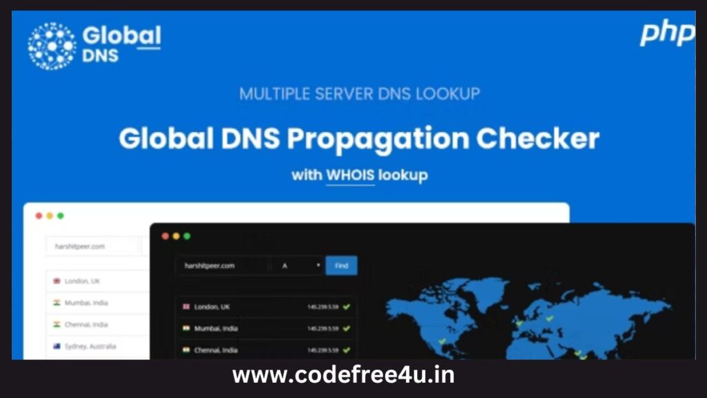 Global DNS - DNS Propagation Checker - WHOIS Lookup - PHP