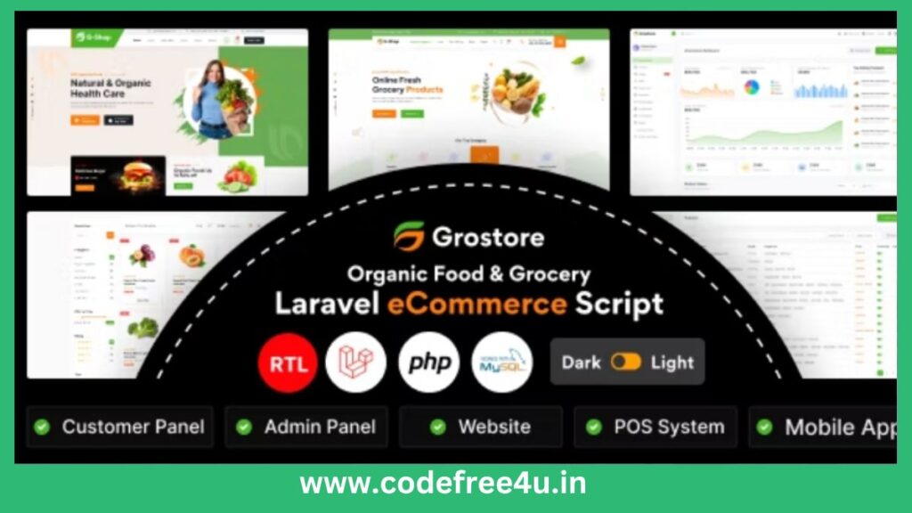 GroStore - Food & Grocery Laravel eCommerce with Admin Dashboard