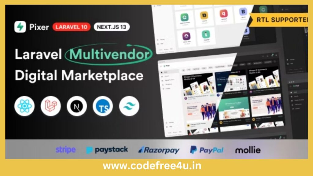Pixer - React Laravel Ecommerce Multivendor Digital Marketplace