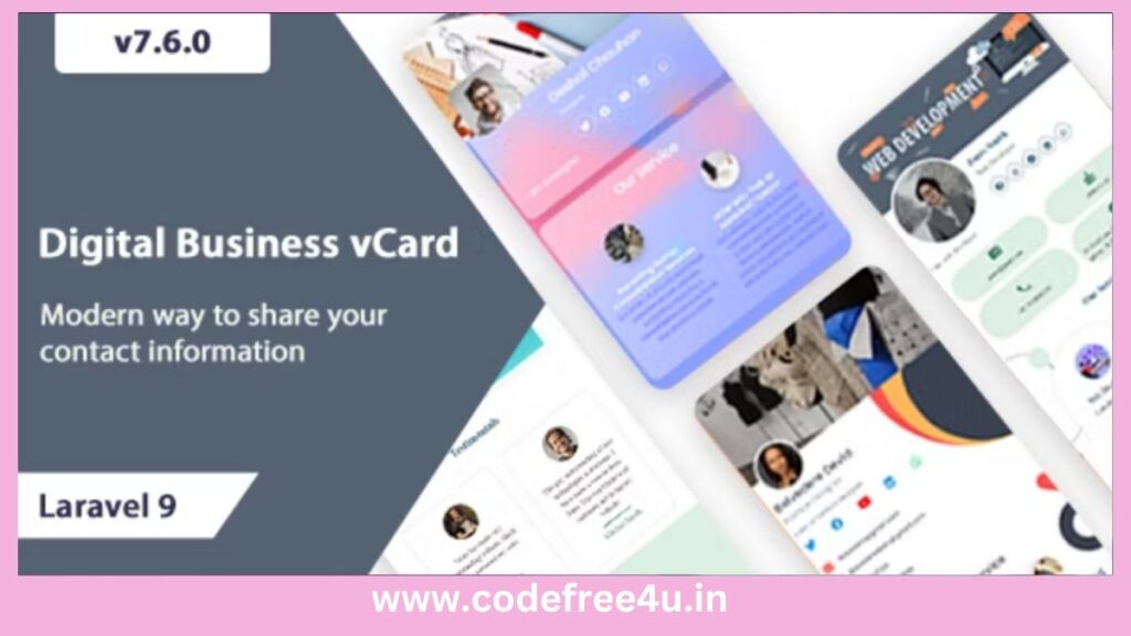 VCard SaaS - Digital Business Card Builder SaaS - Laravel VCard Saas
