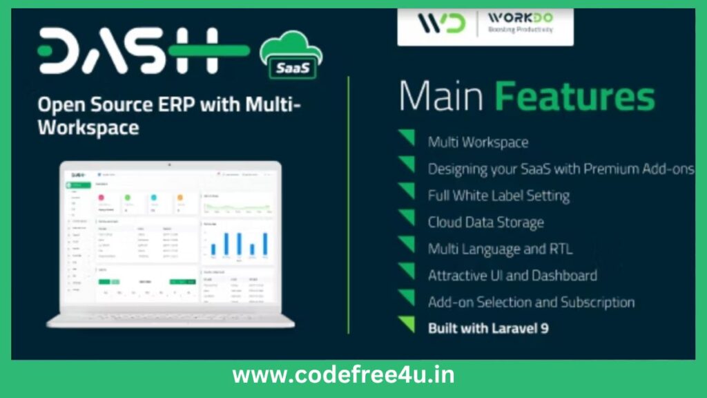 WorkDo Dash SaaS - Open Source ERP with Multi-Workspace