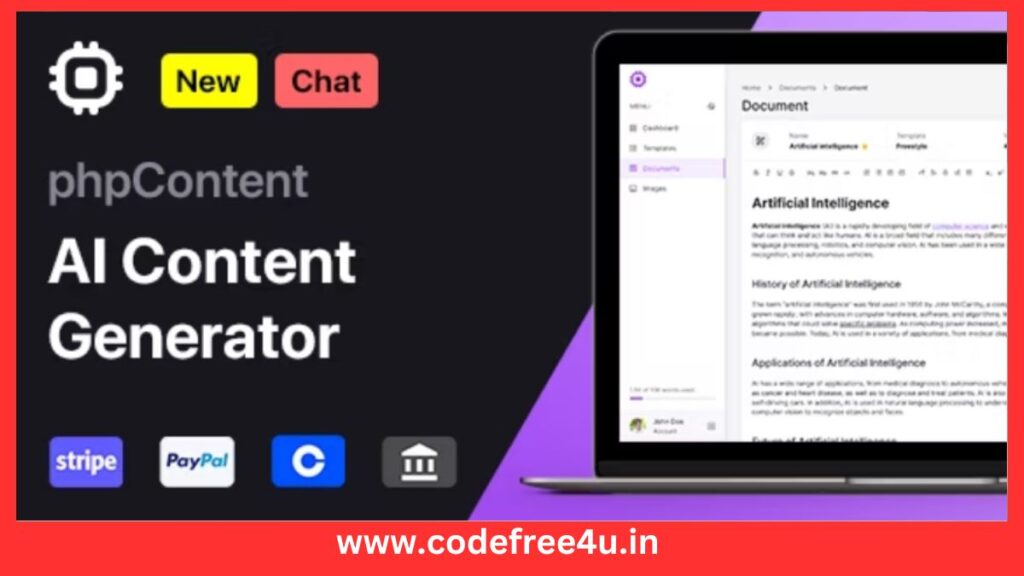 phpContent - AI Content Generator Platform (SaaS)